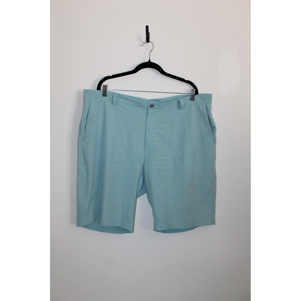 Peter Millar Mens Performance Golf Shorts Light Blue Camo Mesh Lining Size 40